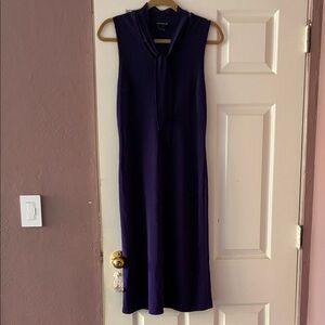 Ann Taylor Deep Purple Midi Dress